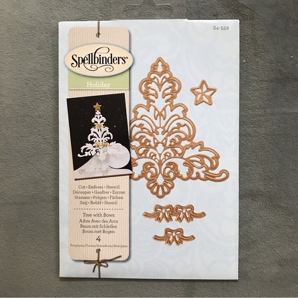 Spellbinders Tree with bows 4 pcs die set - Picture 2 of 5